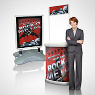 POS Display Kit 100 - Tornado Promoter + Windjammer Outdoor Promotion Display Stand Kit