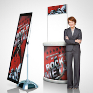 POS Display Kit 300 - Y-Band Exhibition Display Stand + Promoter Promotion Stand