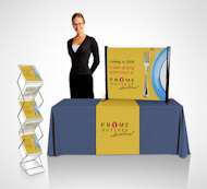 POS Table Display Kit - Event Table + Compact Literature Rack + Table Display