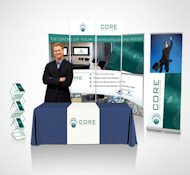 POS Complete Display Kit - Event Table + Compact Literature Rack + Eco-Rolla Banner Stand + Titan 8 Panel Display