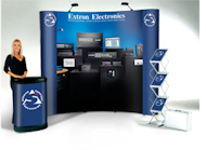 Pro Kit 100 - Conference Display Stand 3x3 Pop Up Display Stand + Compact Literature Rack + Ellipse Transport Drum with Graphics + 2x150w Display Lights