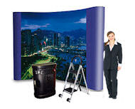 Pro Kit 75 - 3x3 Pop-Up Display Stand + Combi Steps/Trolley + Ellipse Transport Drum