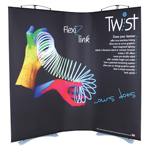Twist Linked Banner Stand Display Wall