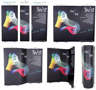 Twist Linked Banner Stand Display Wall