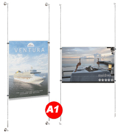 A1 Poster Holder Kit - Cable Display Systems