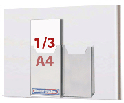 2x1/3 A4 Leaflet Dispenser on A3 panel