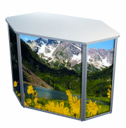 Portable exhibition counter options from Discount Displays