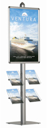 DISPLAY STAND WITH A4 LITERATURE HOLDER & A1 POSTER SNAP SHUT FRAME