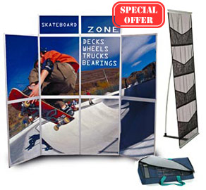 6 PANEL BASELINE UPVC FOLDING TRADE SHOW MODULAR DISPLAY BUNDLE