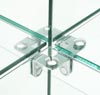 Constructed from 8mm CNC machined, tempered safety glass and joined by chrome plated connector brackets, the Gondolas sit on sturdy 18mm laminated wooden bases