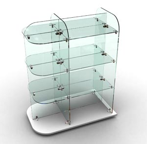 Display System - particularly suitable for the display of giftware, glassware, china and electrical goods creating an impact in any retail environment. 