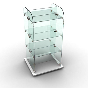 glass display shelves