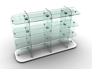 glass retail display units