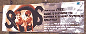 Leisure centre banner print water sports centre