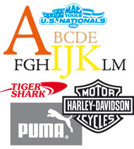 Computer cut self adhesive lettering &bull; and logos