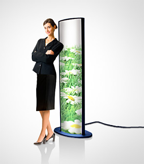 back lit freestanding display lightbox POS