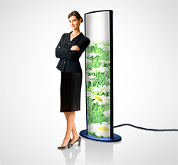 attractive free standing double sided  display light box