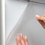 Poster protective cover sheets for illuminated display stand