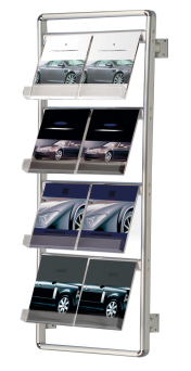 Prestige wall mounted semi permanent brochure holders