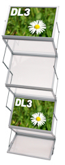 12 x A4 portrait or x6 A3 landscape &bull; brochure shelf capacity