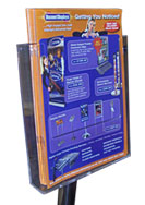 Stylish free standing literature stand