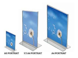 Clear Acrylic Menu Holders