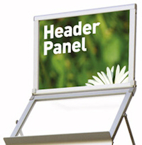 Header Panel for Compact Brochure Rack