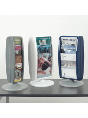 ROTATING DESKTOP BROCHURE HOLDER