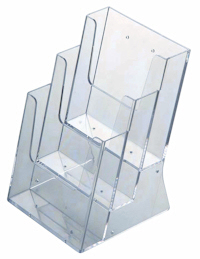 STACKED PERSPEX BROCHURE HOLDERS 3x A4