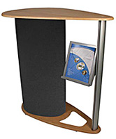 Stylish workstation with Aluminium literature Holder