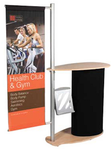 Stylish workstation with Aluminium literature Holder