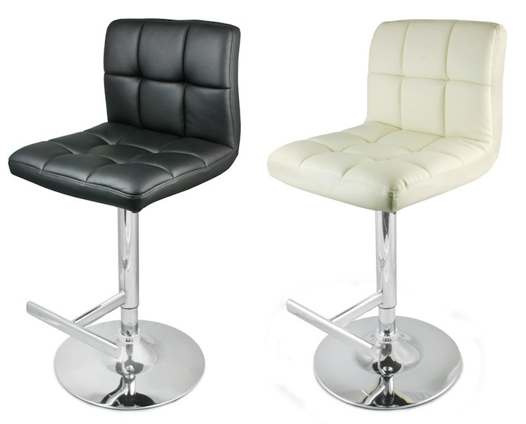 Modern Bar Stool Designer Faux Leather Stool