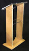 Clear Front Panel Wood & Acrylic Speech Platform
