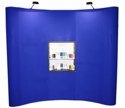 POP UP EXHIBITION STAND WITH SHELF