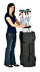 Comes with a compact carry case on wheels and the complete system weighs less than 15kgs !