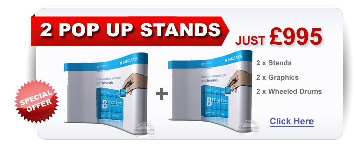Pop up stand special offer
