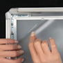 Anti-glare protective sheet for poster