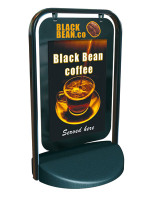 Swinging poster pavement sign in Black or White