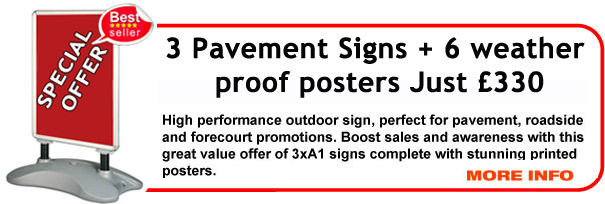 Special Offer Pavement Sign - x3 Windjammer Pavement Signs with graphics&nbsp;- &pound;330 &nbsp;