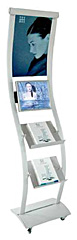 Elegant AV wave stand for displaying all your companies needs