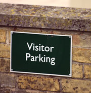 wal mounted aluminium sign