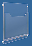 suspended cable and rod sign display 