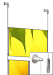 Wall to Floor Poster Cable Display