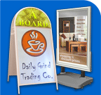 pavement sign a-board