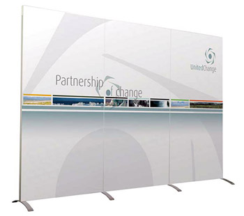 A lightweight aluminium frame system designed to create a wide variety of frameless and seamless displays that create impact for all types of permanent or temporary applications