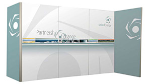A lightweight aluminium frame system designed to create a wide variety of frameless and seamless displays that create impact for all types of permanent or temporary applications