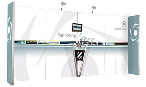 A lightweight aluminium frame system designed to create a wide variety of frameless and seamless displays that create impact for all types of permanent or temporary applications