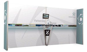 A lightweight aluminium frame system designed to create a wide variety of frameless and seamless displays that create impact for all types of permanent or temporary applications
