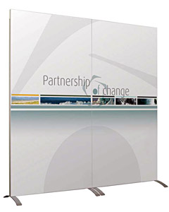A lightweight aluminium frame system designed to create a wide variety of frameless and seamless displays that create impact for all types of permanent or temporary applications