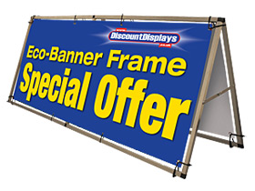 Indoor or outdoor banner system.  Suitable for single or double sided display